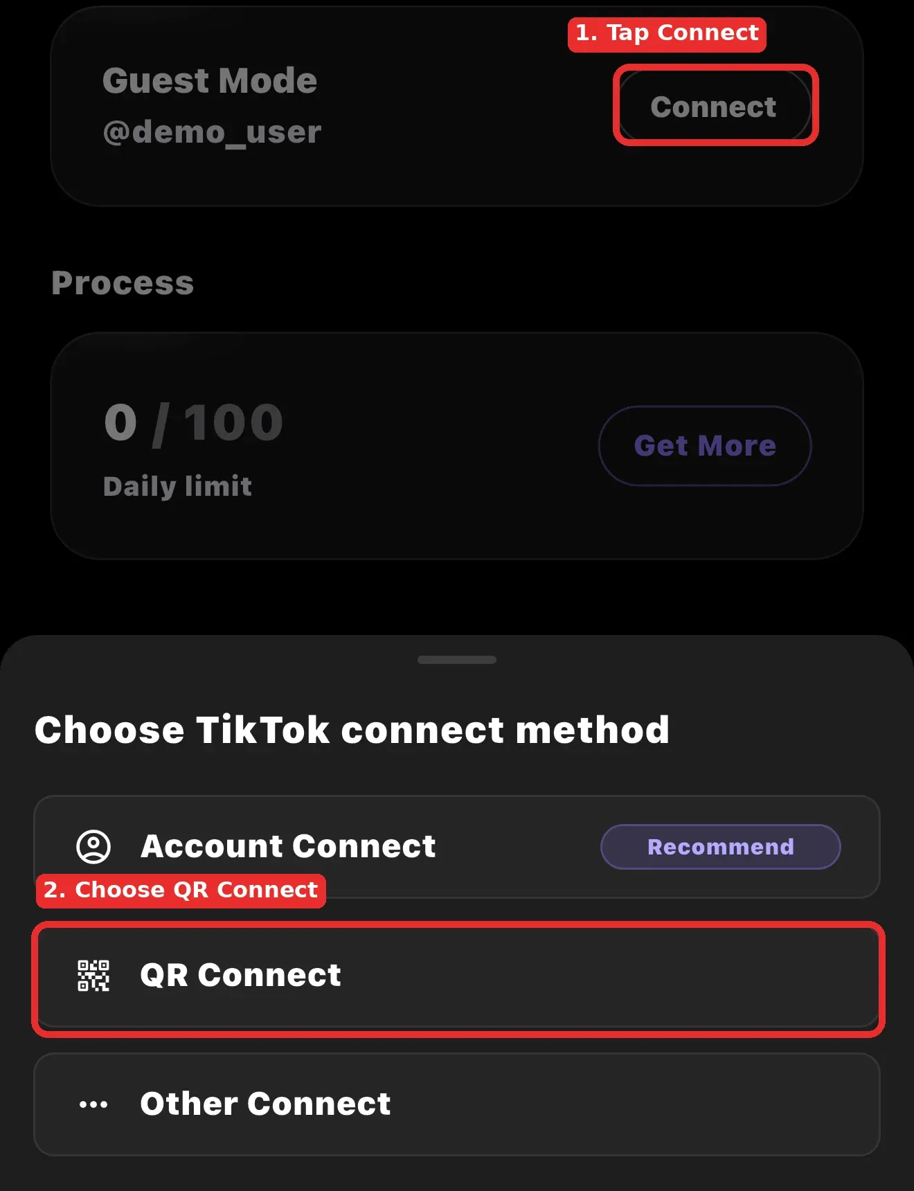 How to Log in to TikTok with QR Code in ClearTok