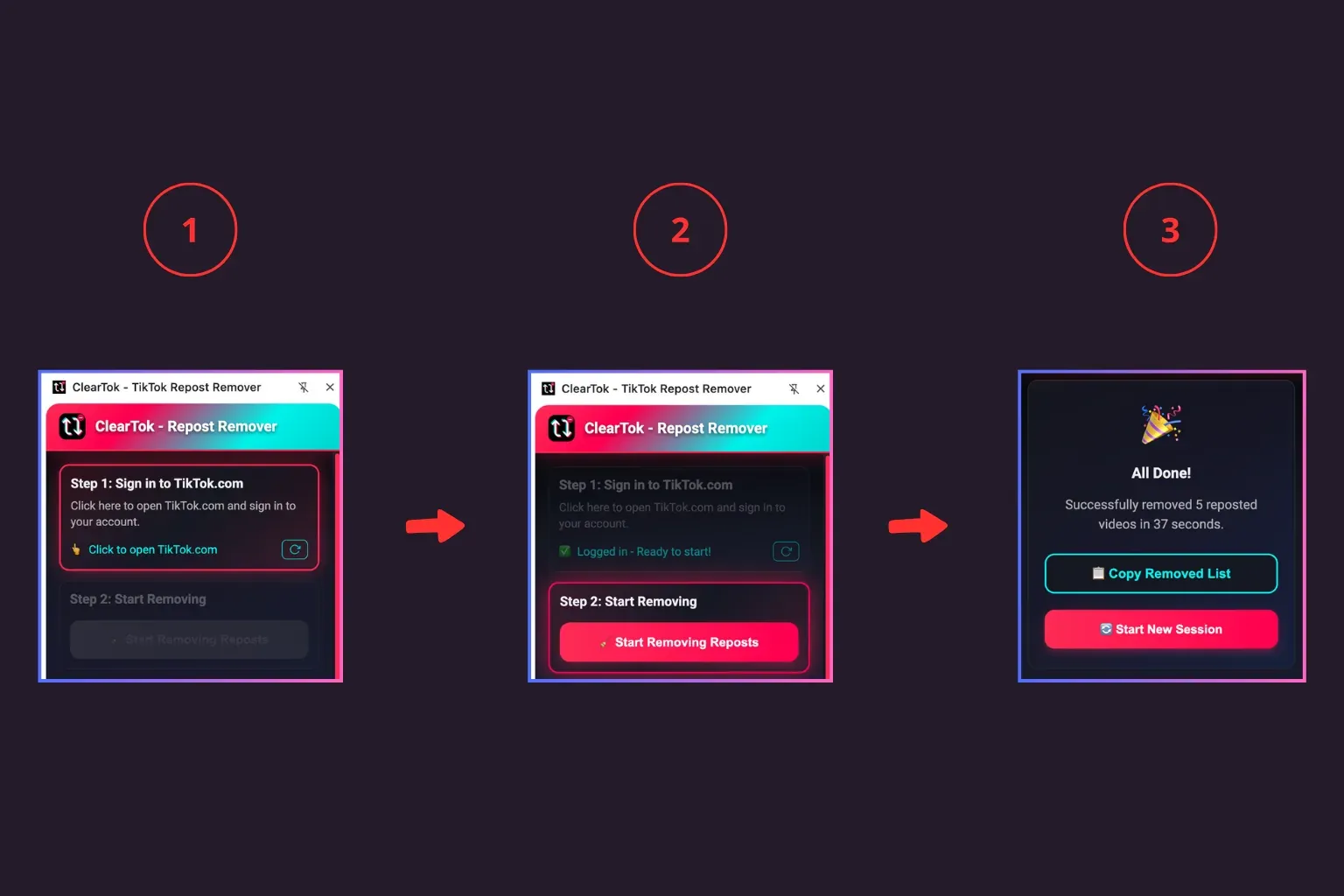 Delete All Reposts 2025 ClearTok